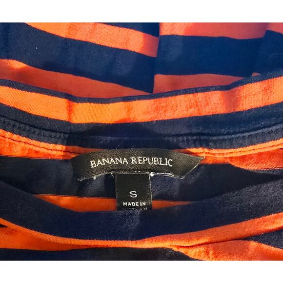 Banana Republic's Striped Cotton Pocket Tee Navy Size Small - Picture 2 of 2